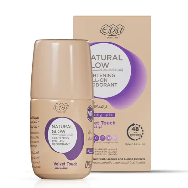 Eva Skin Care Natural Glow Lightening Roll On Deodorant - Velvet Touch 60 Gm
