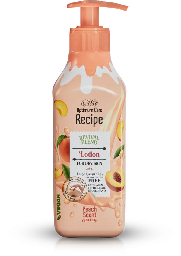 Eva Optimum Care Recipe Revival Blend Lotion For Dry Skin - Peach Scent 370 Ml
