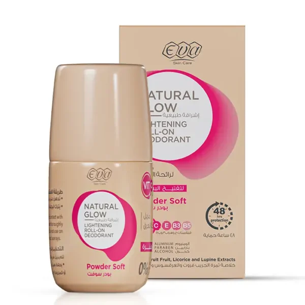Eva Skin Care Natural Glow Lightening Roll On Deodorant - Powder Soft 60 Gm